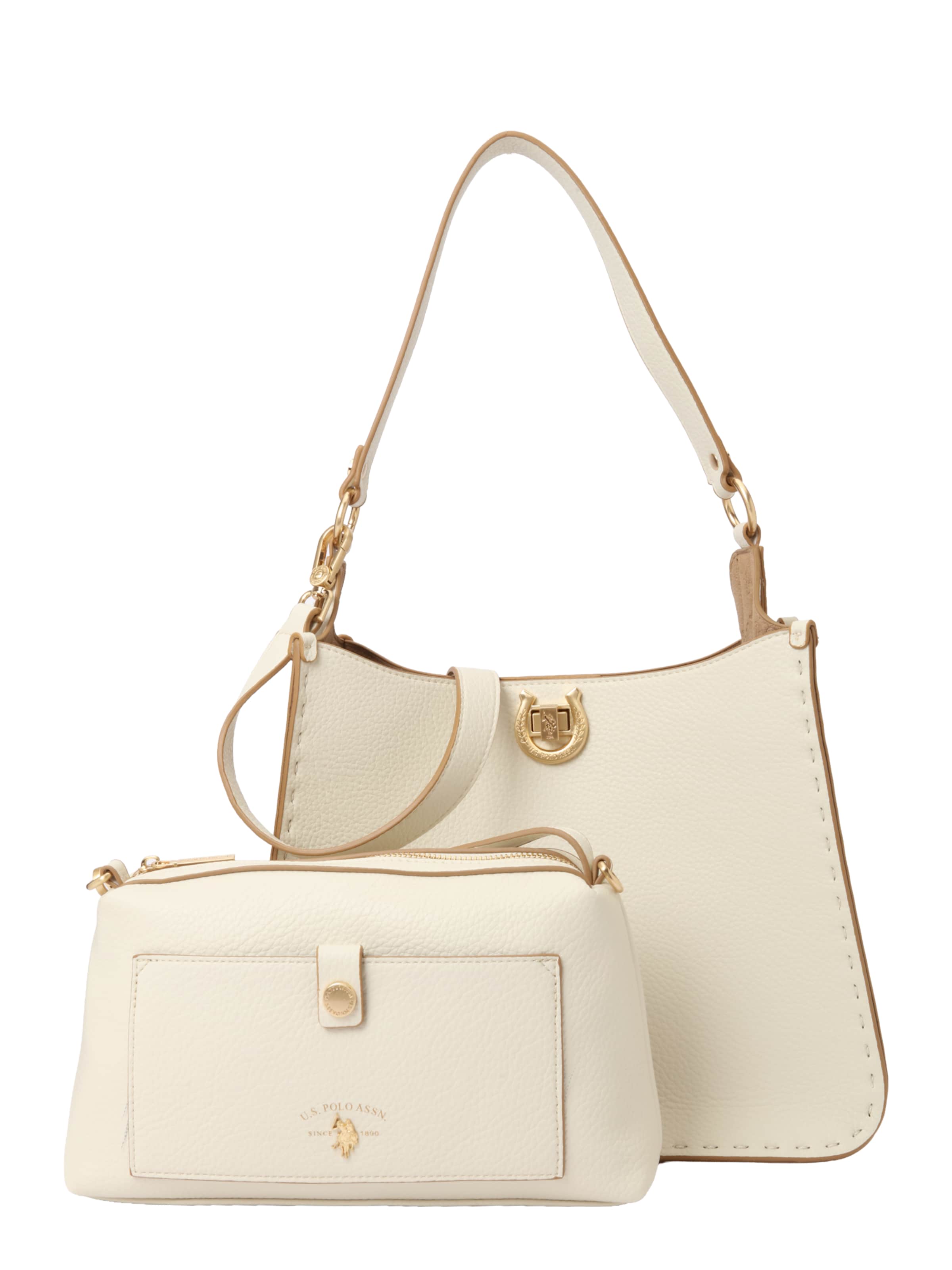 Geantă de umăr de la U.S. POLO ASSN. pe alb: față