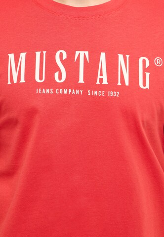 MUSTANG T-Shirt 'Style Austin ' in Rot