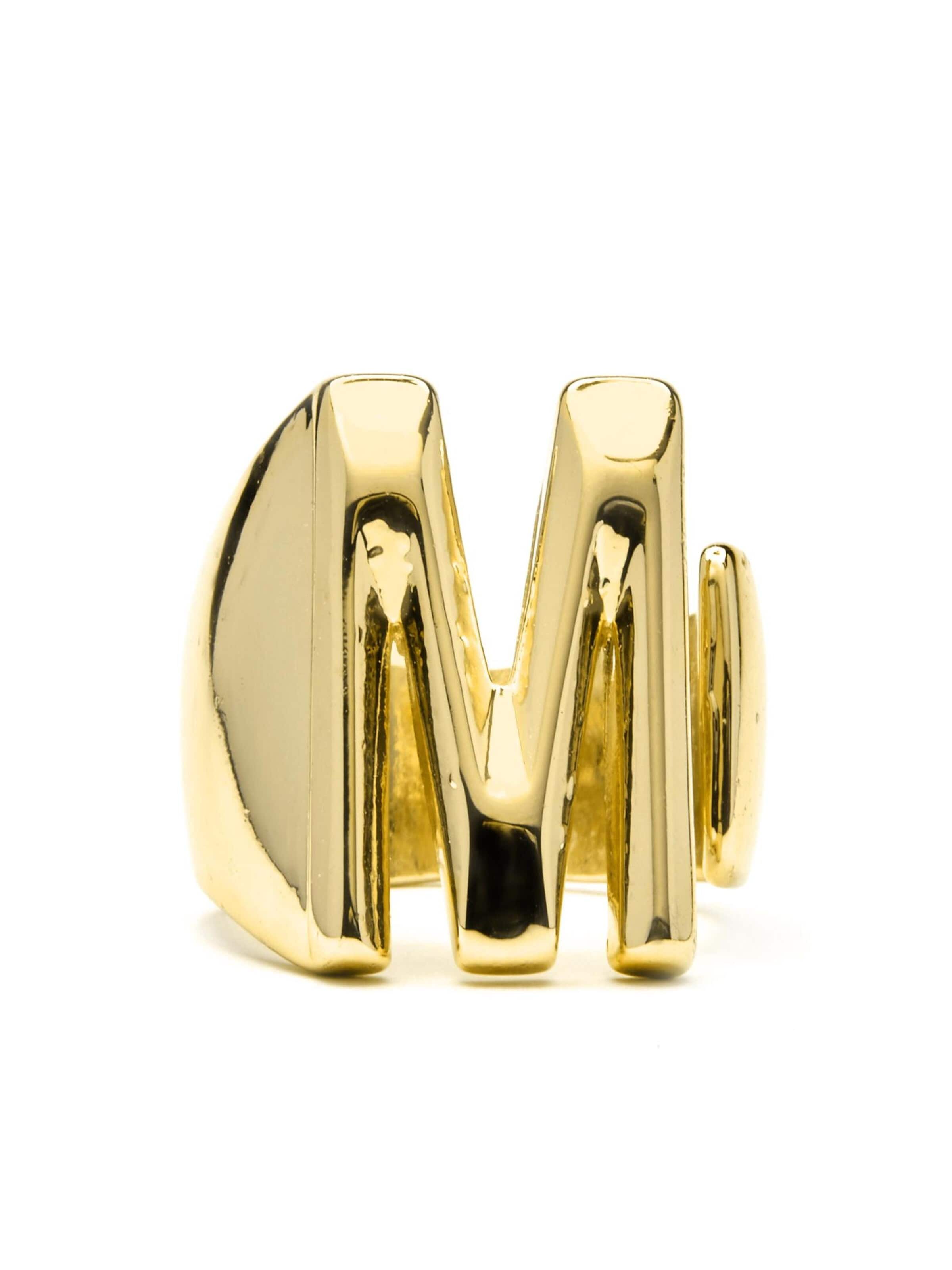Luxenter Ring 'Alphabet M' i guld: forside