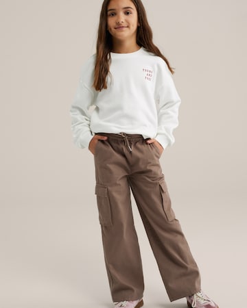 WE FashionWide Leg/ Široke nogavice Hlače - smeđa boja
