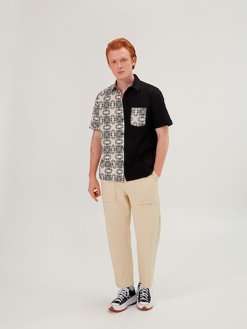 ABOUT YOU x Swalina&Linus Regular fit Button Up Shirt 'Collin' in Black