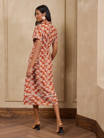 love & roses - Vestido camisero en marrón