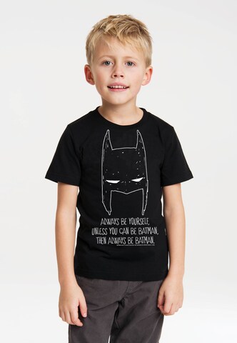 LOGOSHIRT Shirt 'DC Comics - Batman, Always Be Yourself' in Black: front