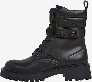 Pepe Jeans Veterlaarsjes in Zwart: voorkant