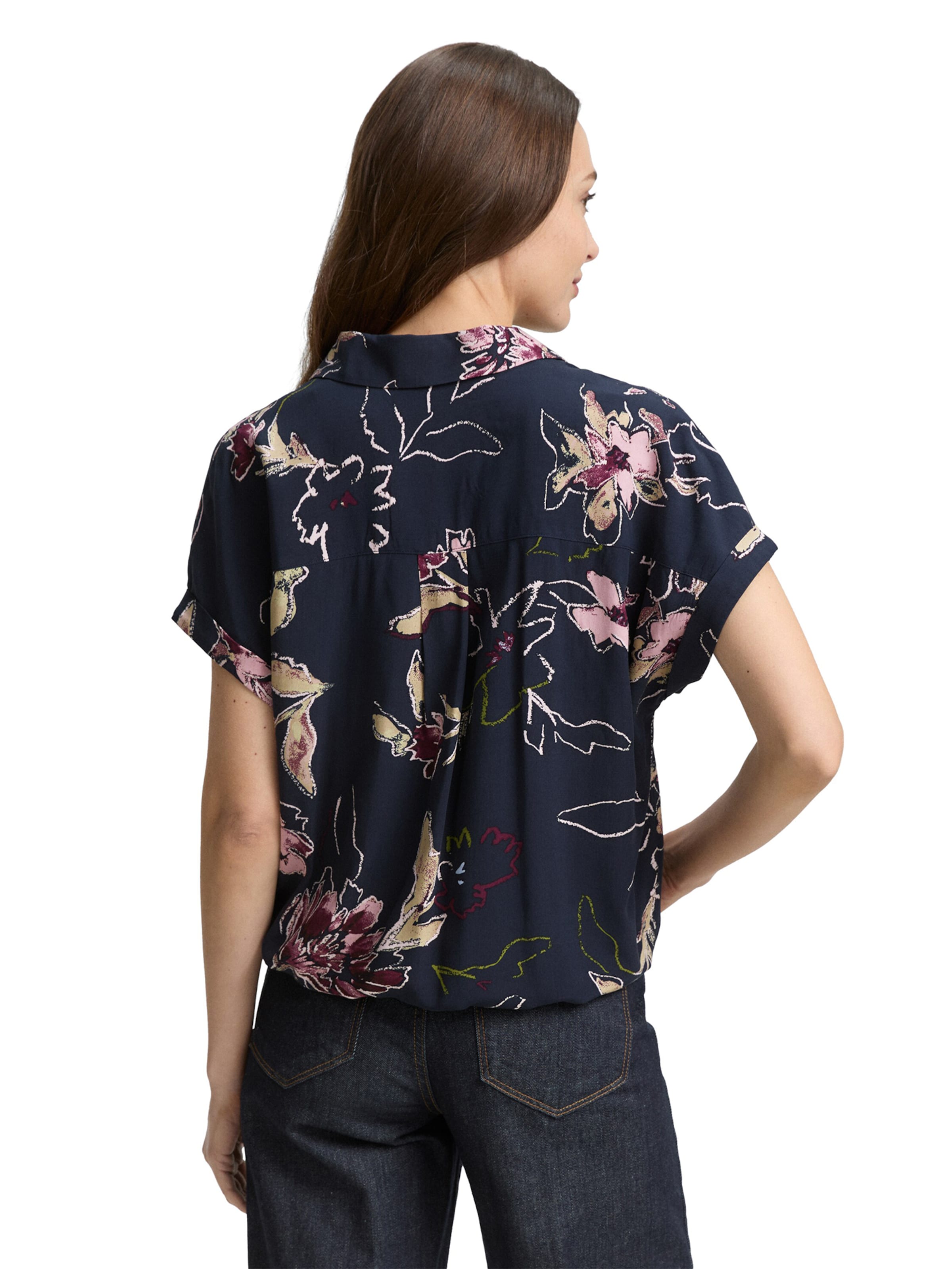 TOM TAILOR Bluse in Blau