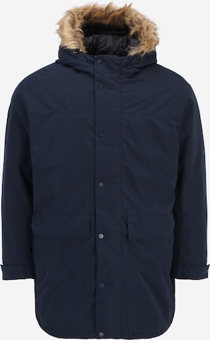 Parka d’hiver 'CHAMP' Jack & Jones Plus en bleu : devant