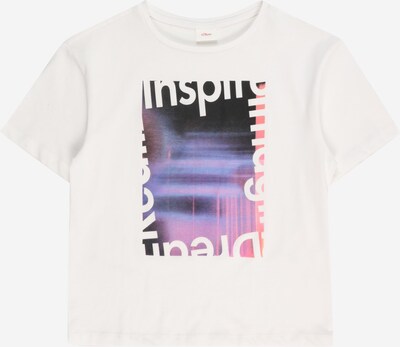 s.Oliver T-Shirt en violet clair / rose / noir / blanc, Vue avec produit