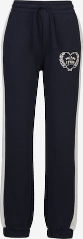 19V69 ITALIA Tapered Broek 'Keta College' in Blauw: voorkant
