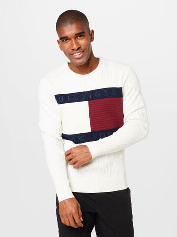 TOMMY HILFIGER Trui in Wit: voorkant