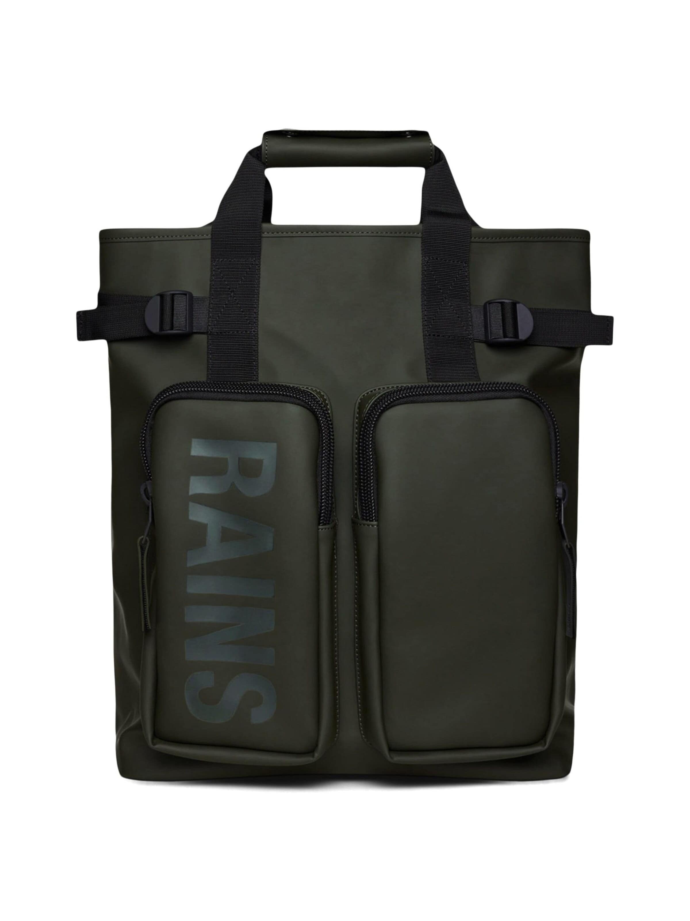 RAINS Backpack in Green: front