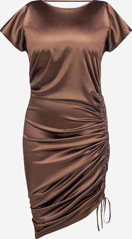 Karko Cocktail Dress 'Leonia' in Brown: front