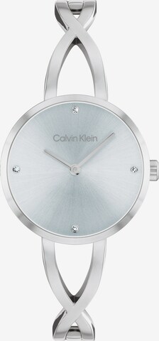 sudrabs Calvin Klein Analogais pulkstenis 'SCULPTED EMBRACE': no priekšpuses