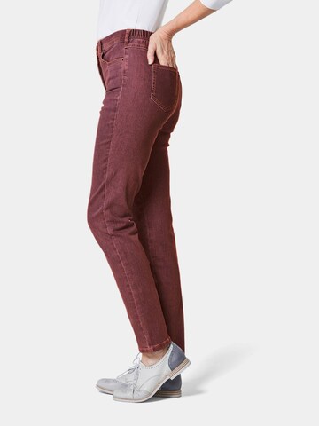 Coupe slim Jean Goldner en marron : devant