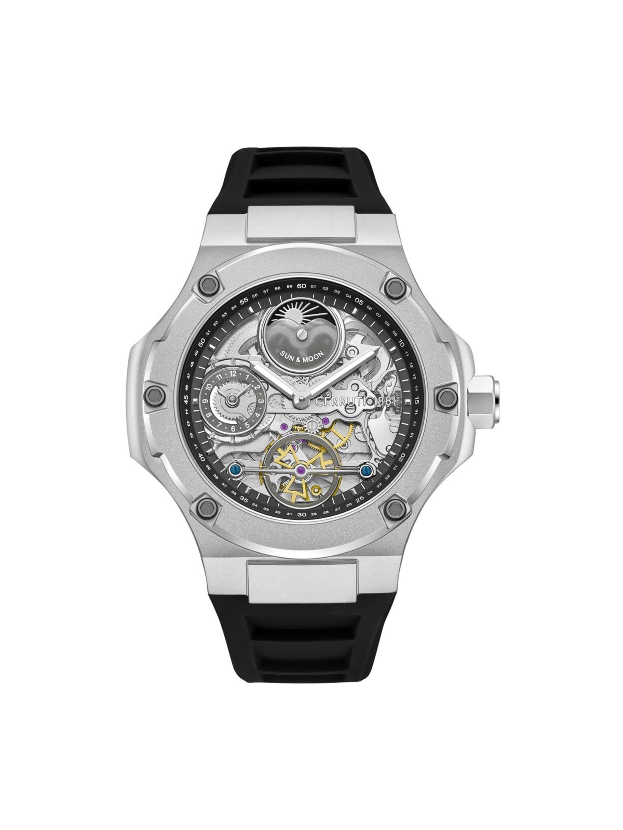 Montre à affichage analogique CERRUTI 1881 en argent : devant