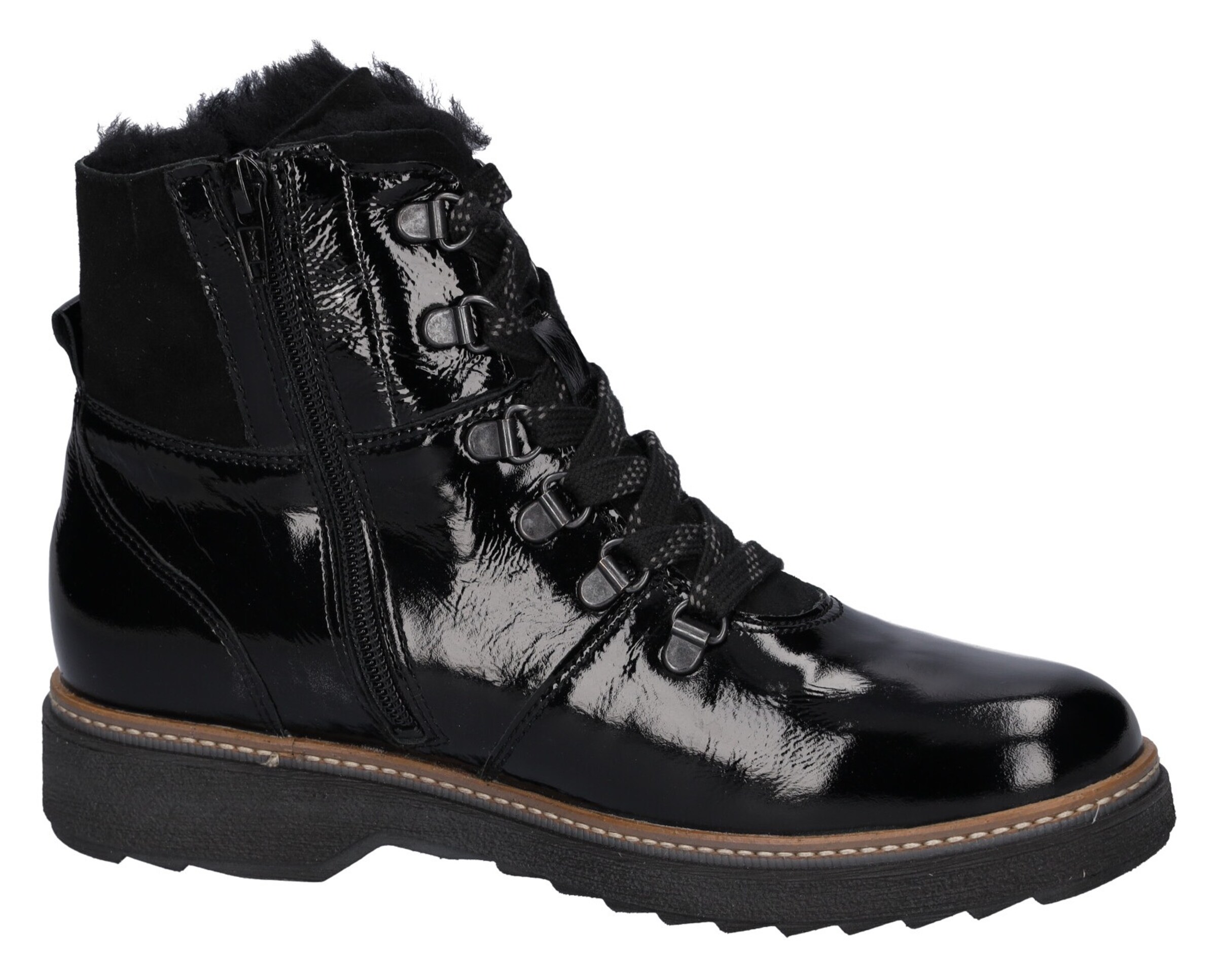 WALDLÄUFER Lace-Up Ankle Boots in Black