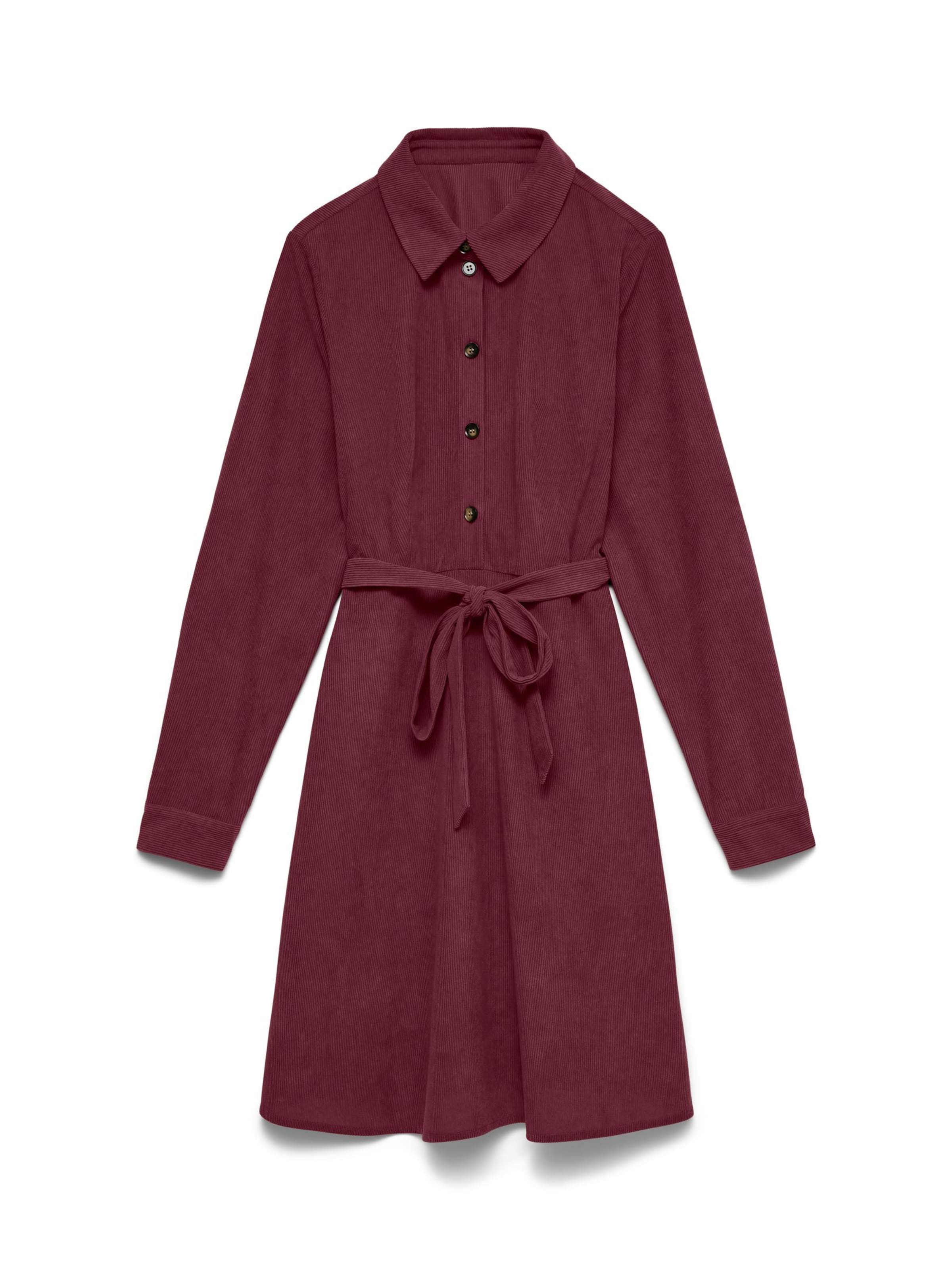 Vero Moda Curve Blousejurk 'SANDY' in Rood: voorkant