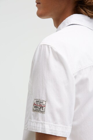 CAMP DAVID Regular fit Button Up Shirt in White