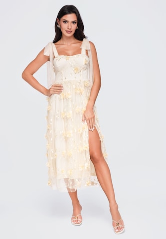 Ombre Cocktailjurk in Beige