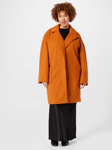Dorothy Perkins Curve Преходно палто в оранжево: отпред