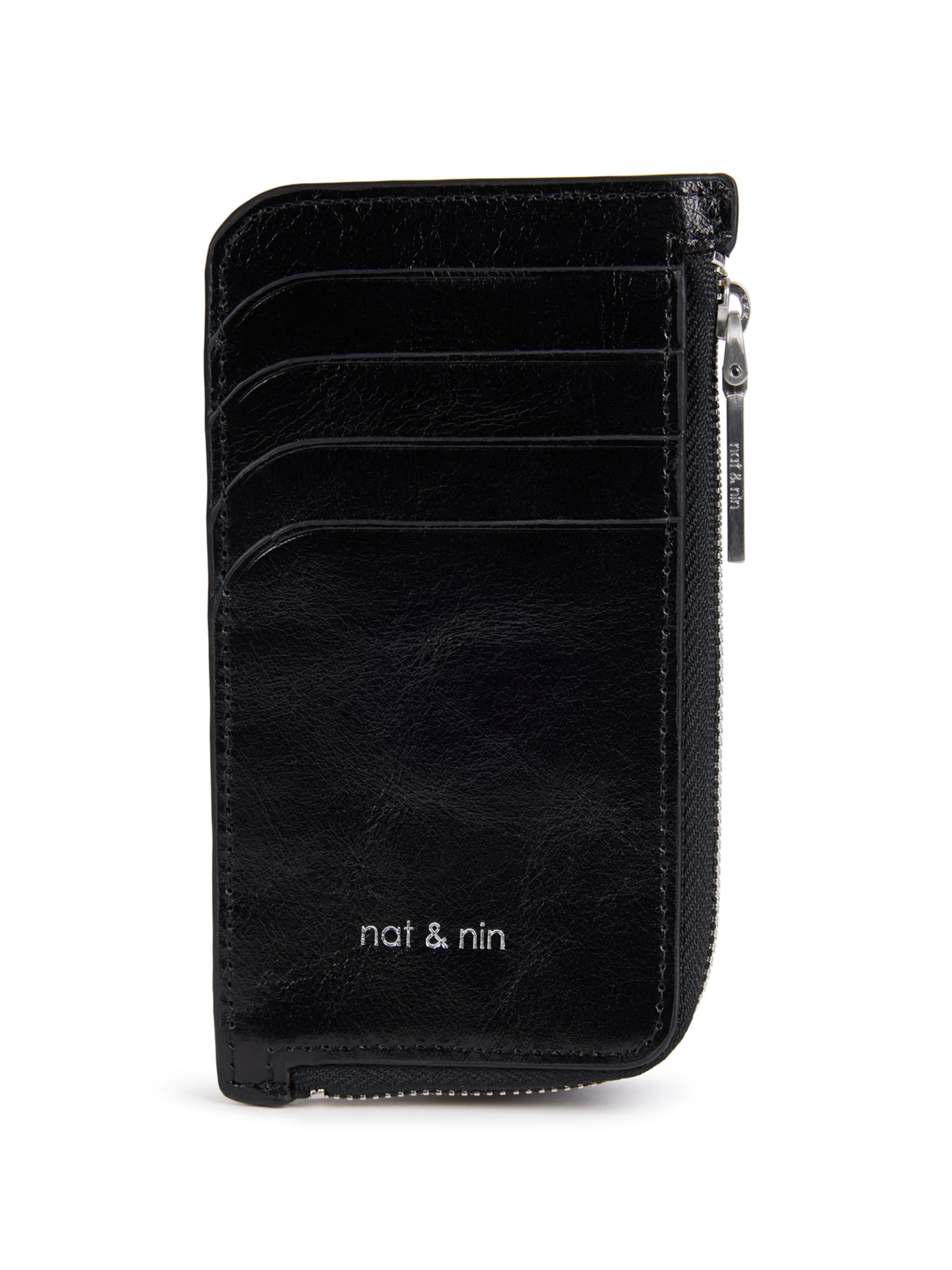 Nat&Nin Wallet ' ALIZE ' in Black: front