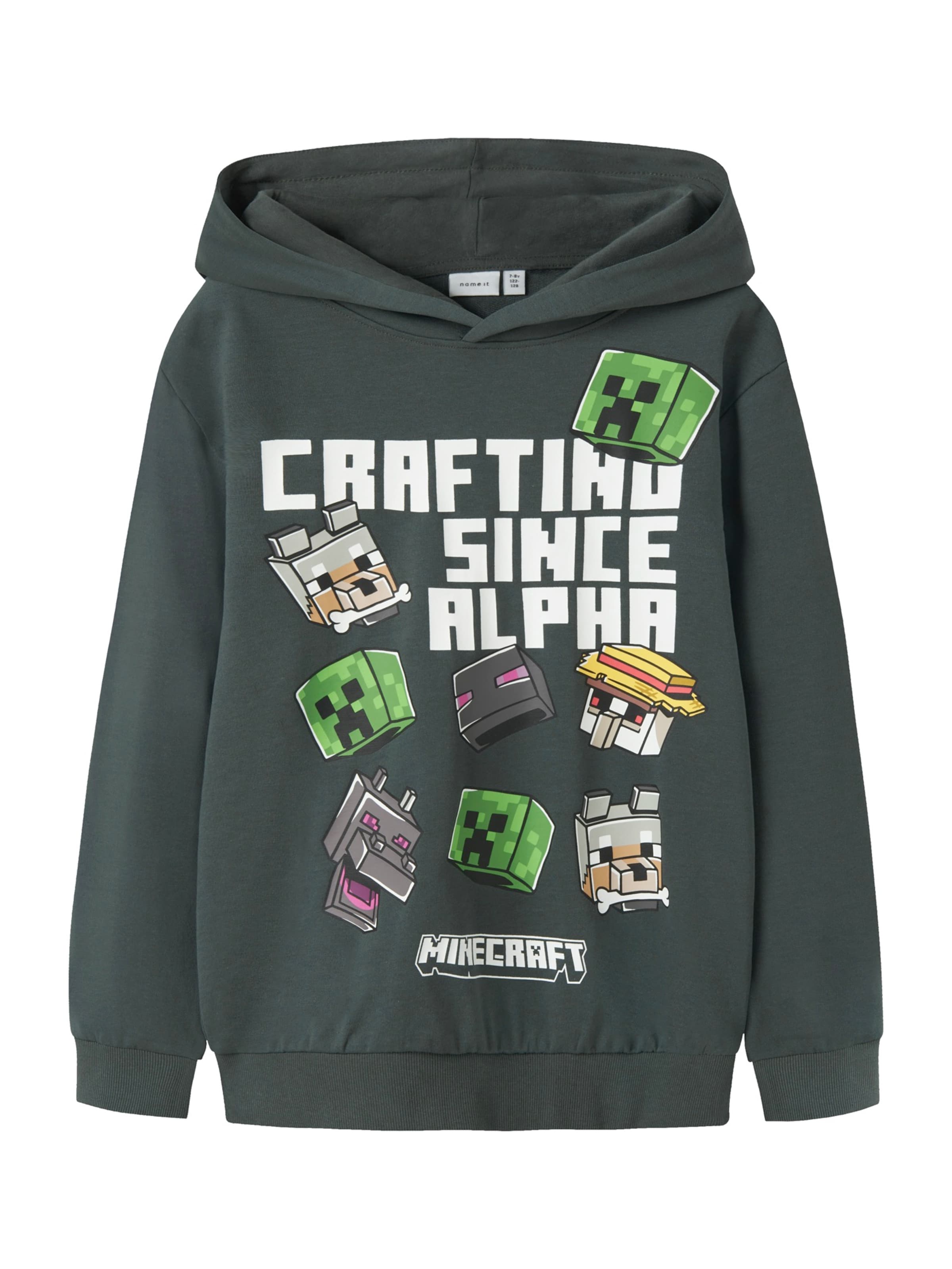 Felpa 'NKMJET MINECRAFT' di NAME IT in grigio: frontale