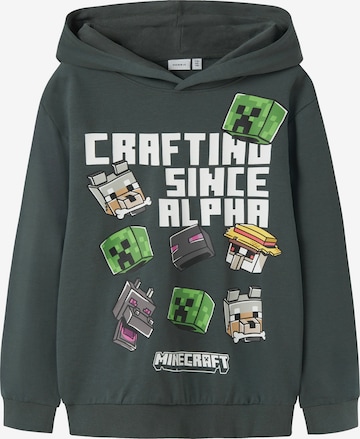 Felpa 'NKMJET MINECRAFT' di NAME IT in grigio: frontale