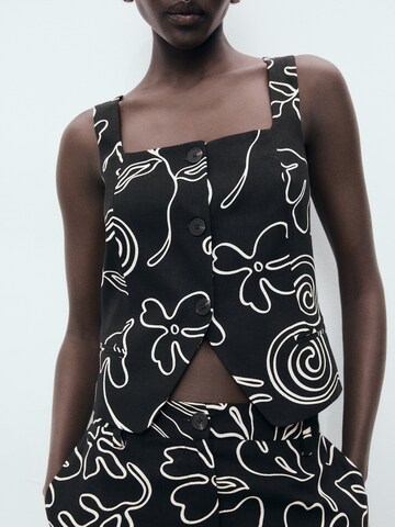 MANGO Weste 'LIZA' in Schwarz