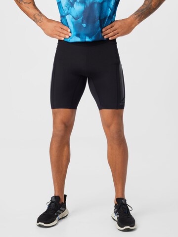 ADIDAS PERFORMANCE Skinny Sportbroek 'Adizero' in Zwart: voorkant