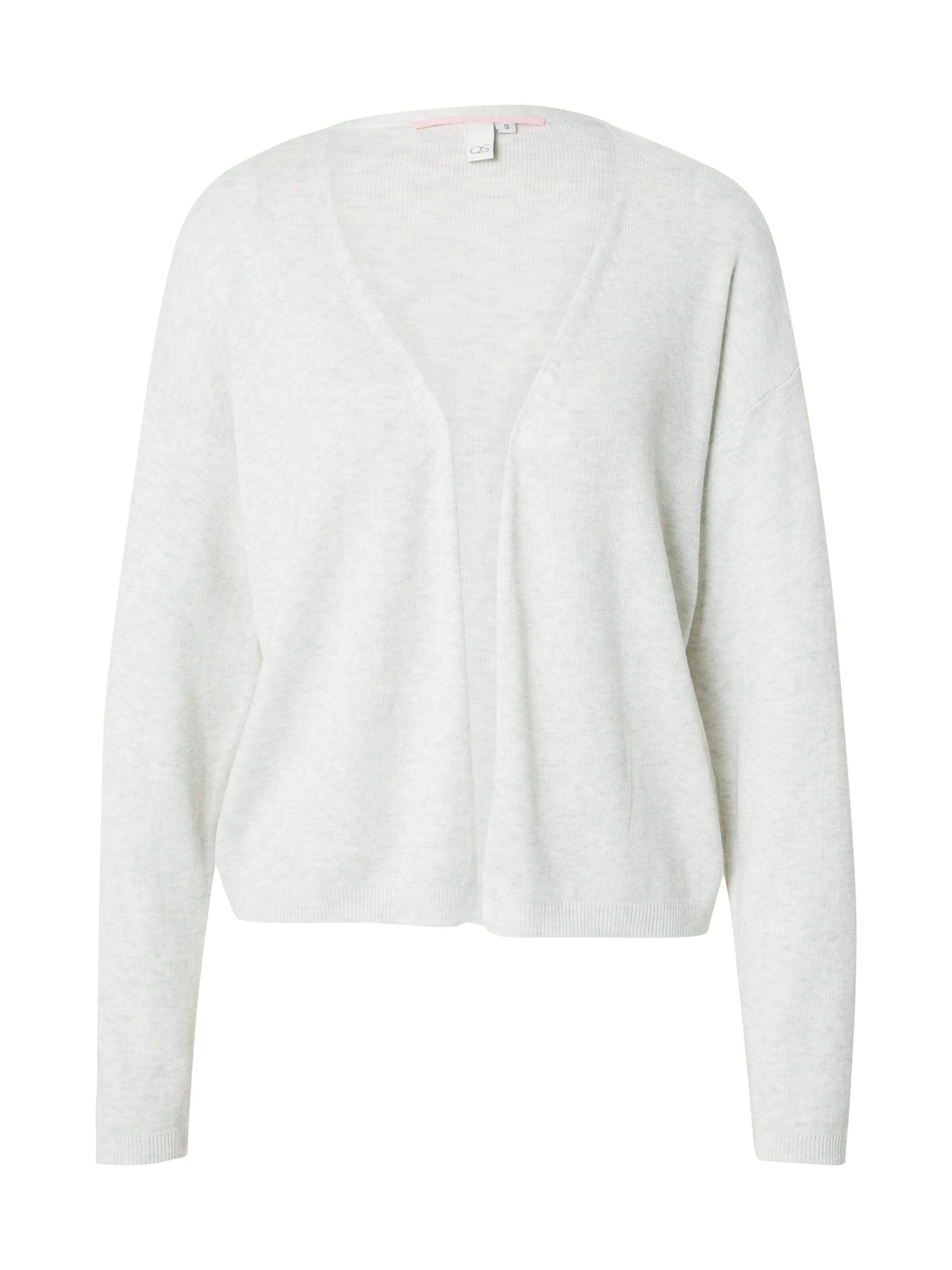 QS Πλεκτή ζακέτα σε λευκό: μπροστά