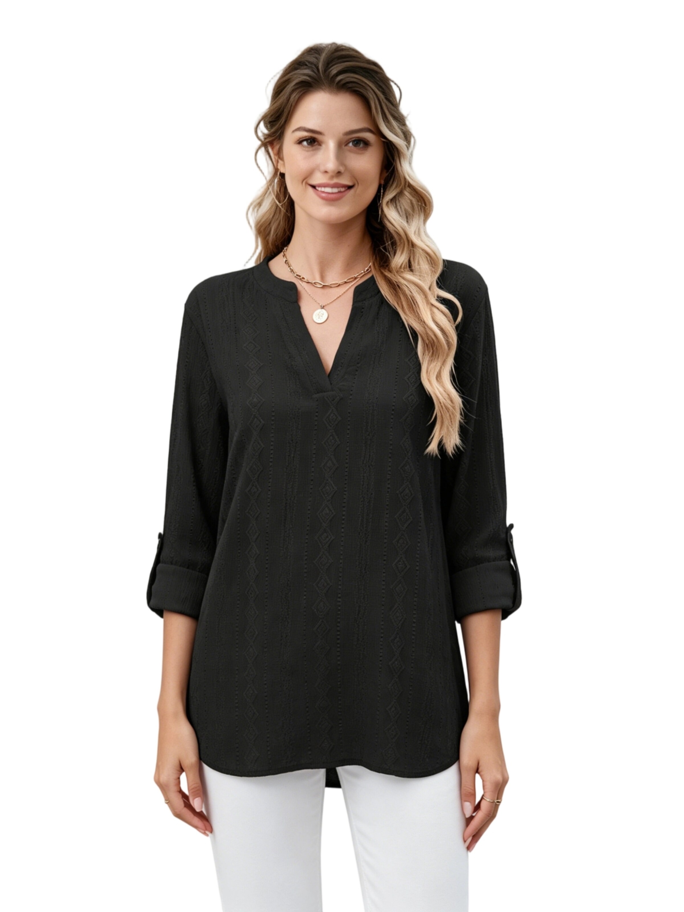 Yesfashion Bluse‌‌‌‌‌‌‌‌‌ in Schwarz: Vorderseite