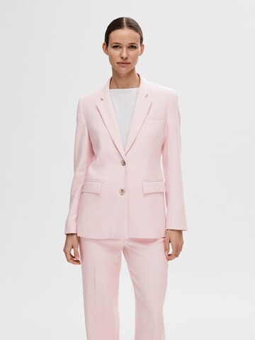 Blazer 'Rita' SELECTED FEMME en rose : devant