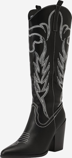 Cizme de cowboy GLAMOROUS pe negru / alb, Vizualizare produs
