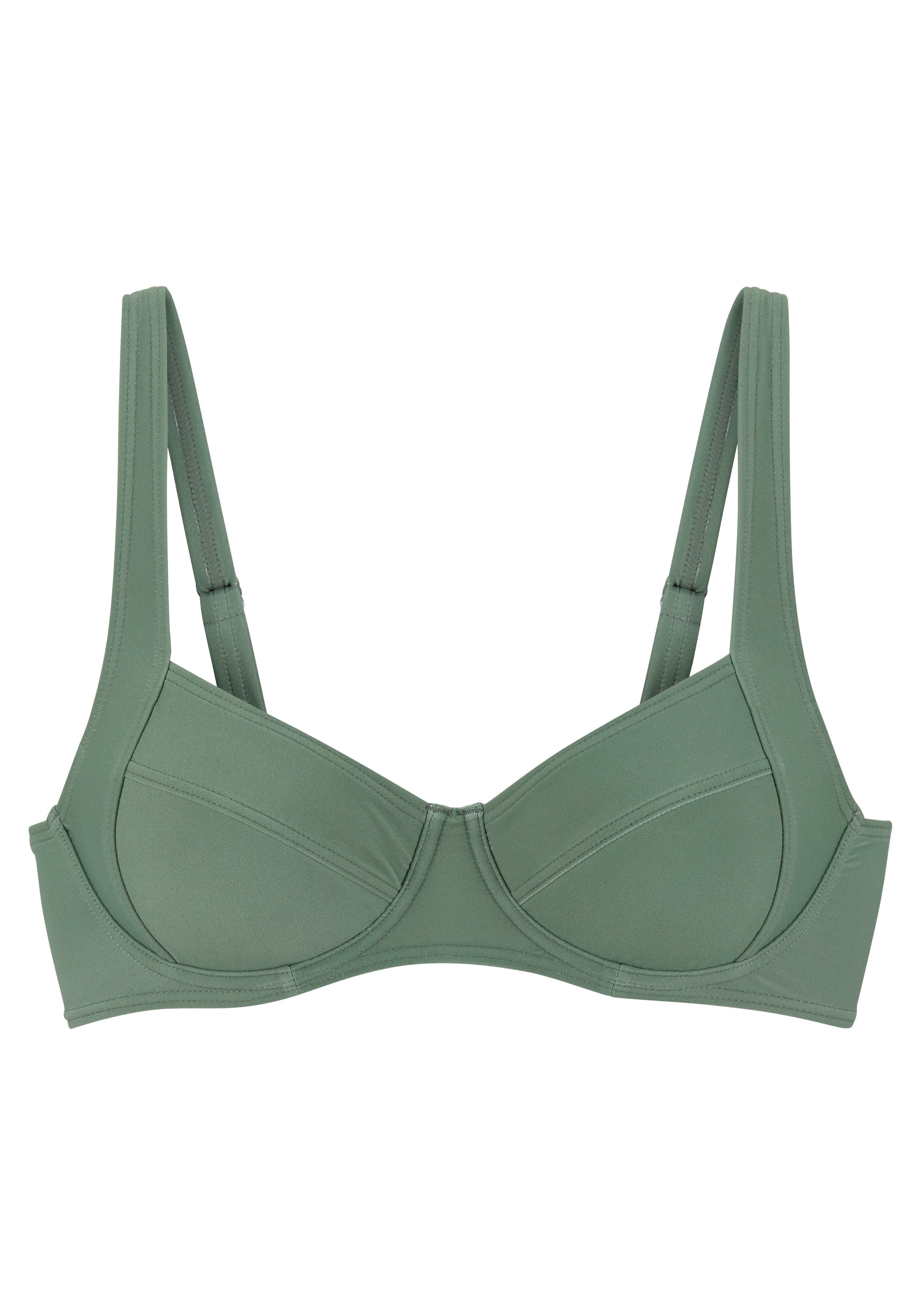 T-shirt Top per bikini di LASCANA in verde: frontale
