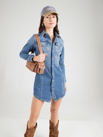 G-STAR Shirt Dress in Blue: front