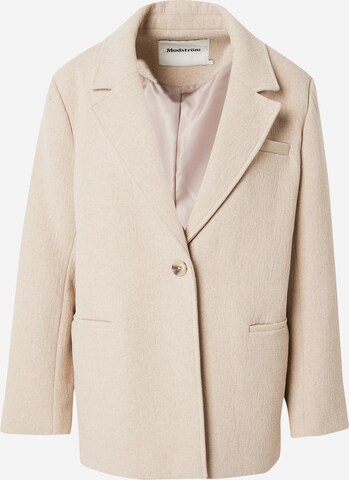 modström Between-seasons coat 'Hermina' in Beige: front