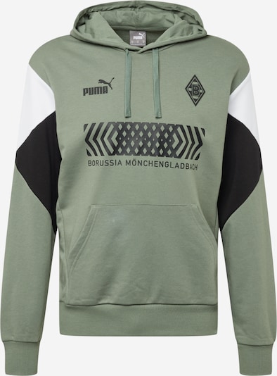 PUMA Sportsweatshirt in oliv / schwarz / weiß, Produktansicht
