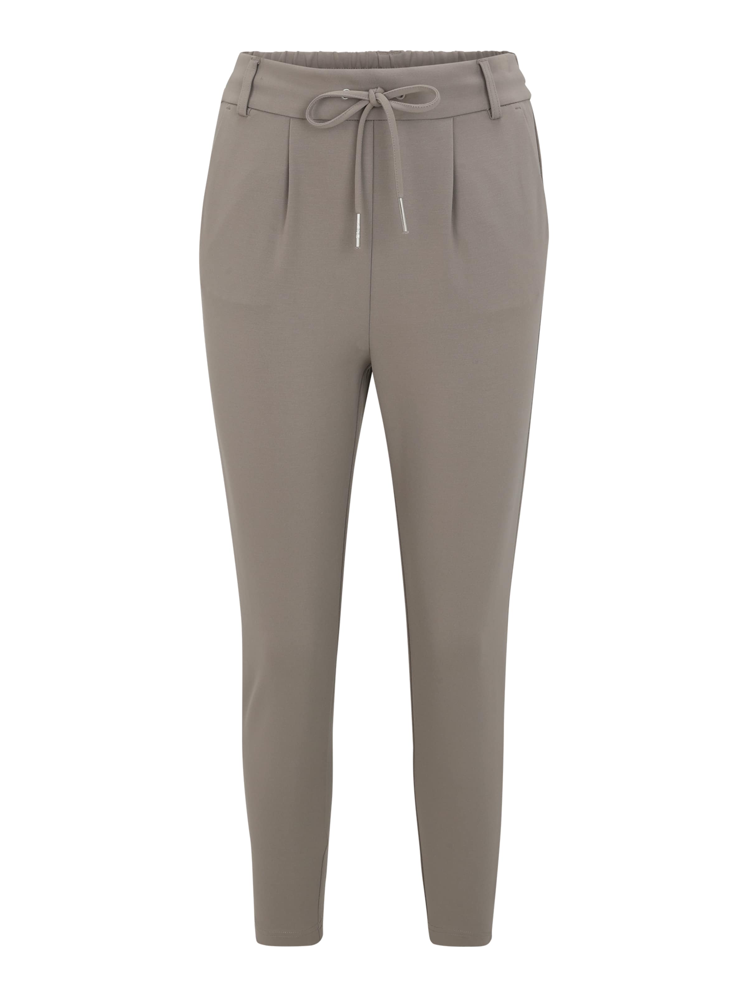 Only Petite Liibuv Voltidega püksid 'ONLPOPTRASH', värv hall: eest vaates