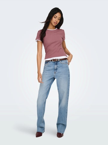 ONLY Футболка 'ONLEASY' в Ярко-розовый