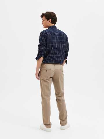 SELECTED HOMME Slimfit Chino 'Miles Flex' in Grijs