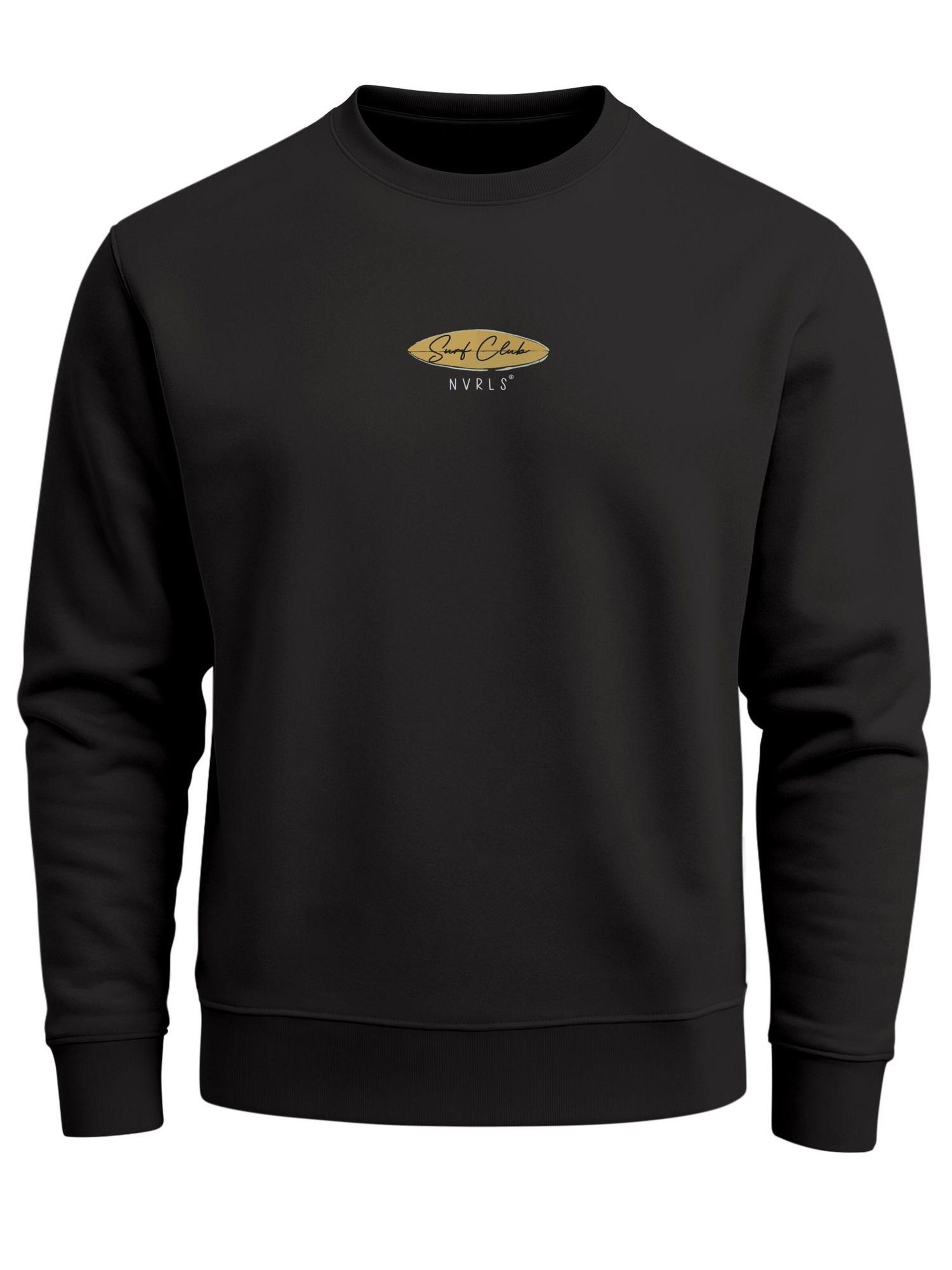 Neverless Sweatshirt 'Surfing Otter' in Black: front
