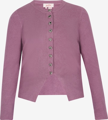 sweeties by leo Вязаная кофта в Лиловый: спереди