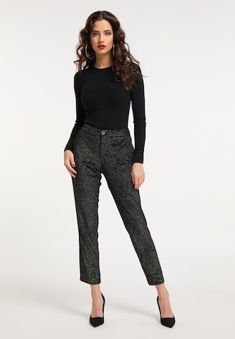 faina Slimfit Broek in Zwart