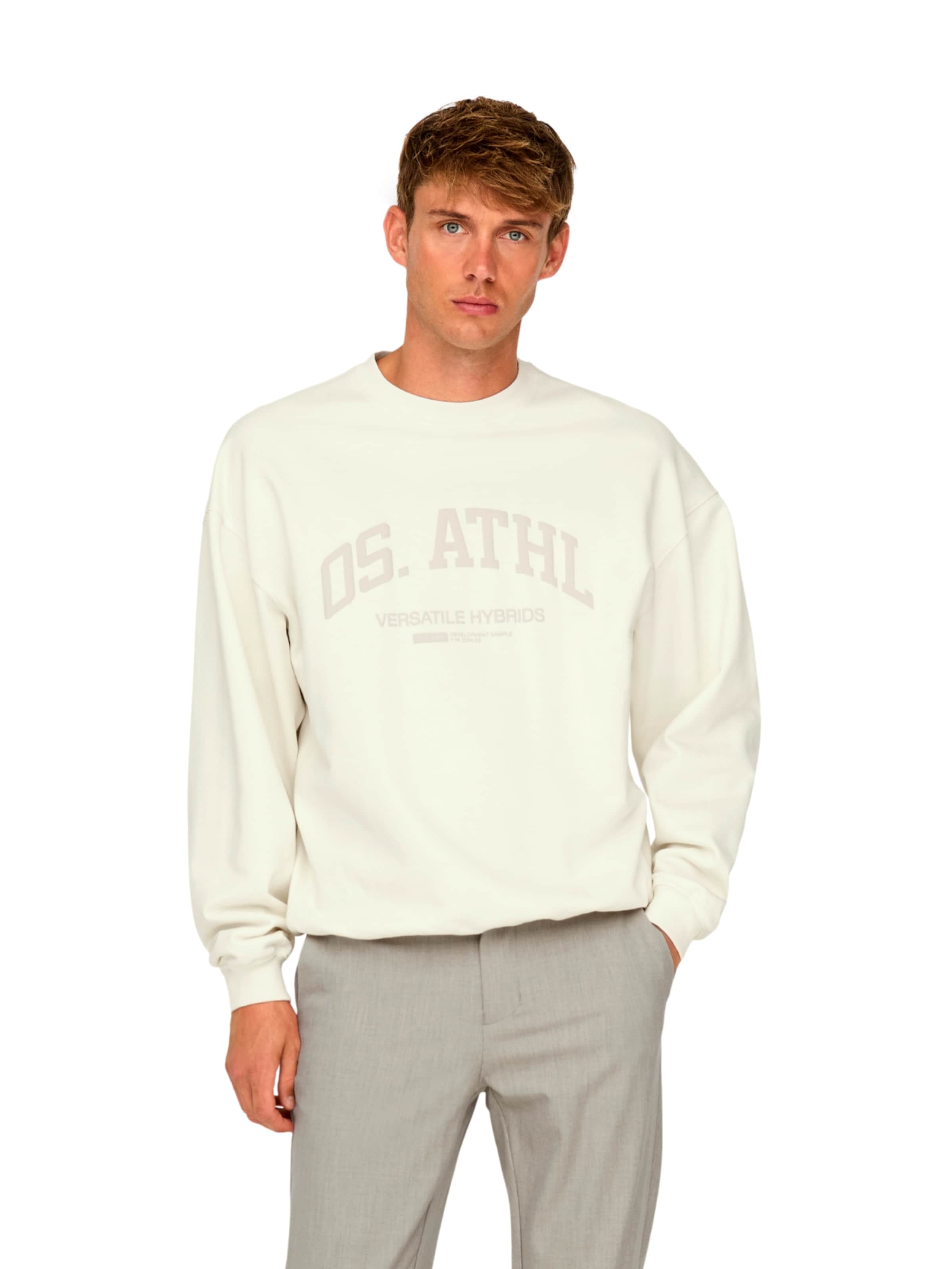 Felpa 'Berry' di Only & Sons in beige: frontale