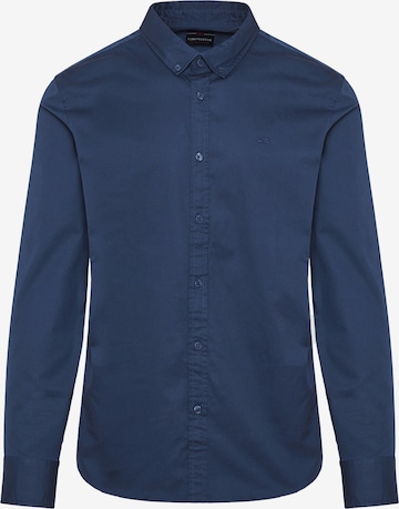 Chemise Funky Buddha en bleu : devant