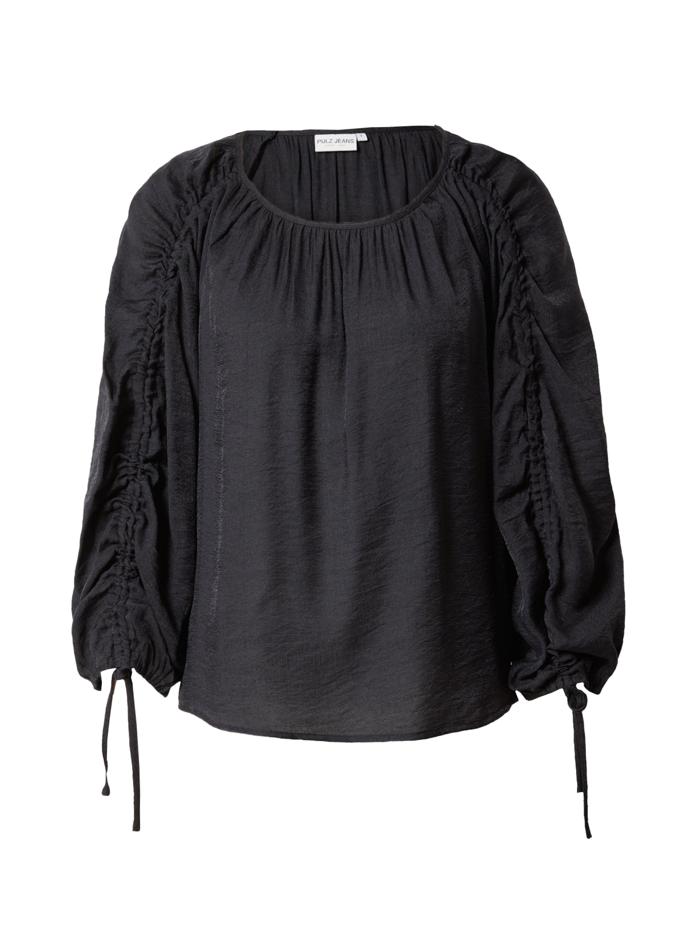 PULZ Jeans Blouse 'MARGOT' in Black: front