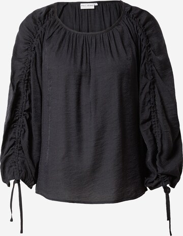 PULZ Jeans Blouse 'MARGOT' in Zwart: voorkant