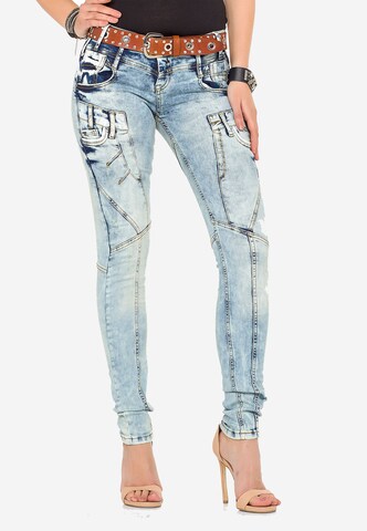 CIPO & BAXX Skinny Jeans 'Quiet' in Blauw: voorkant