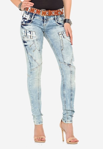 CIPO & BAXX Skinny Jeans 'Quiet' in Blauw: voorkant