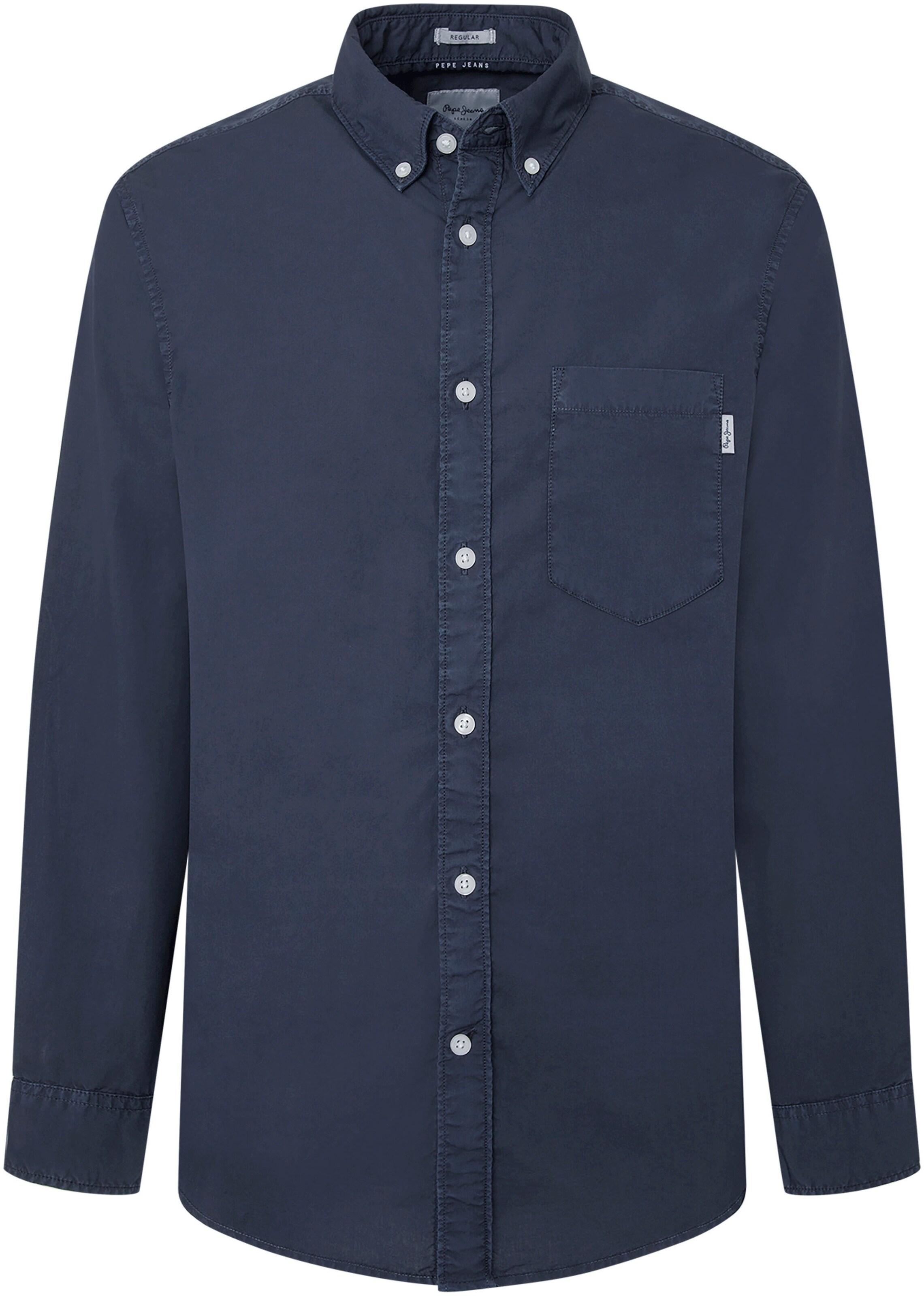 Pepe Jeans Button Up Shirt in Blue: front