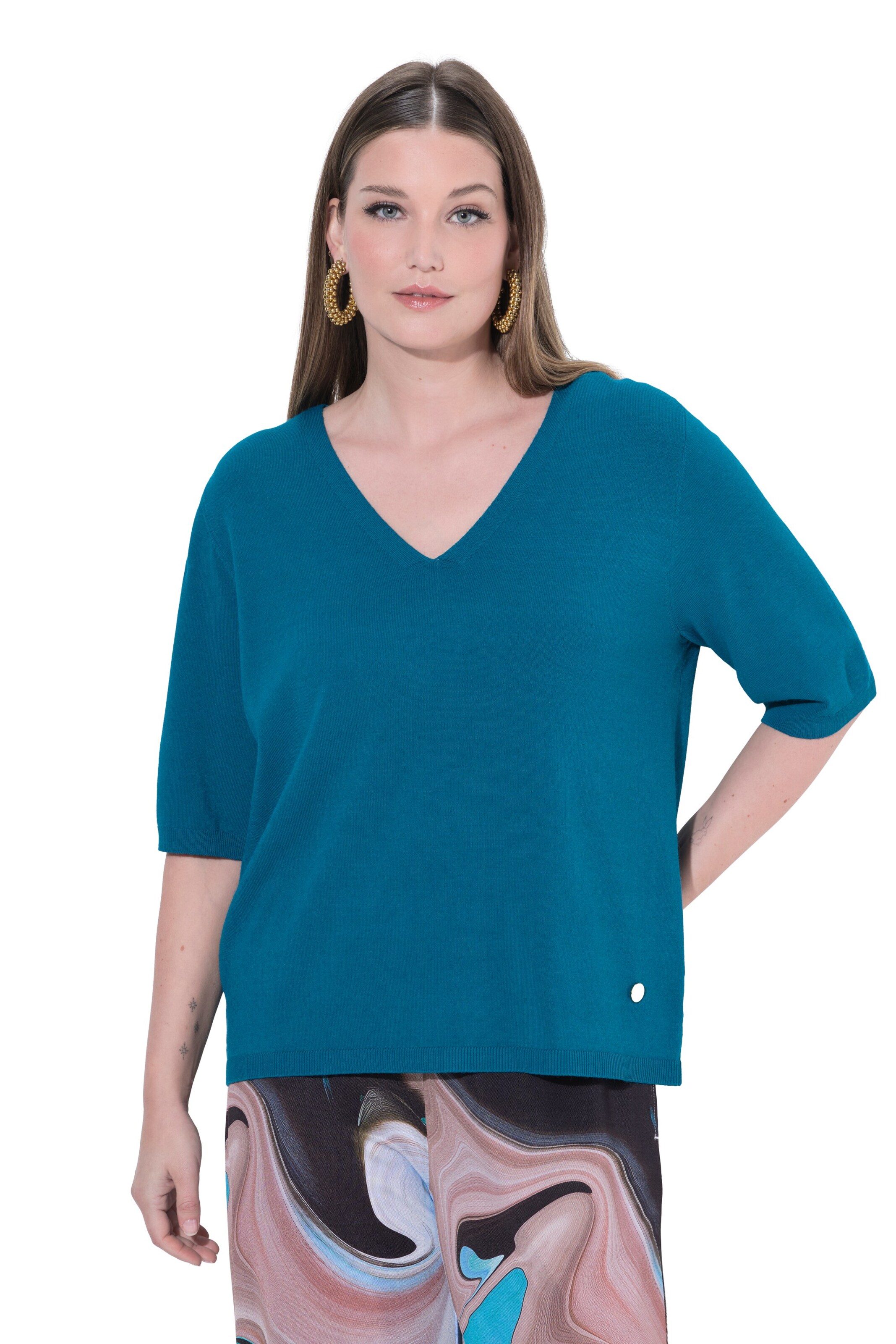 Ulla Popken Sweater in Blue: front